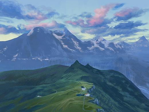 兩張場景練習(xí)（個人主頁-ZNDg5NDY1ODA=） - 商業(yè)插畫 - 站酷設(shè)計師漫彡原創(chuàng)素材 - 站酷ZCOOL