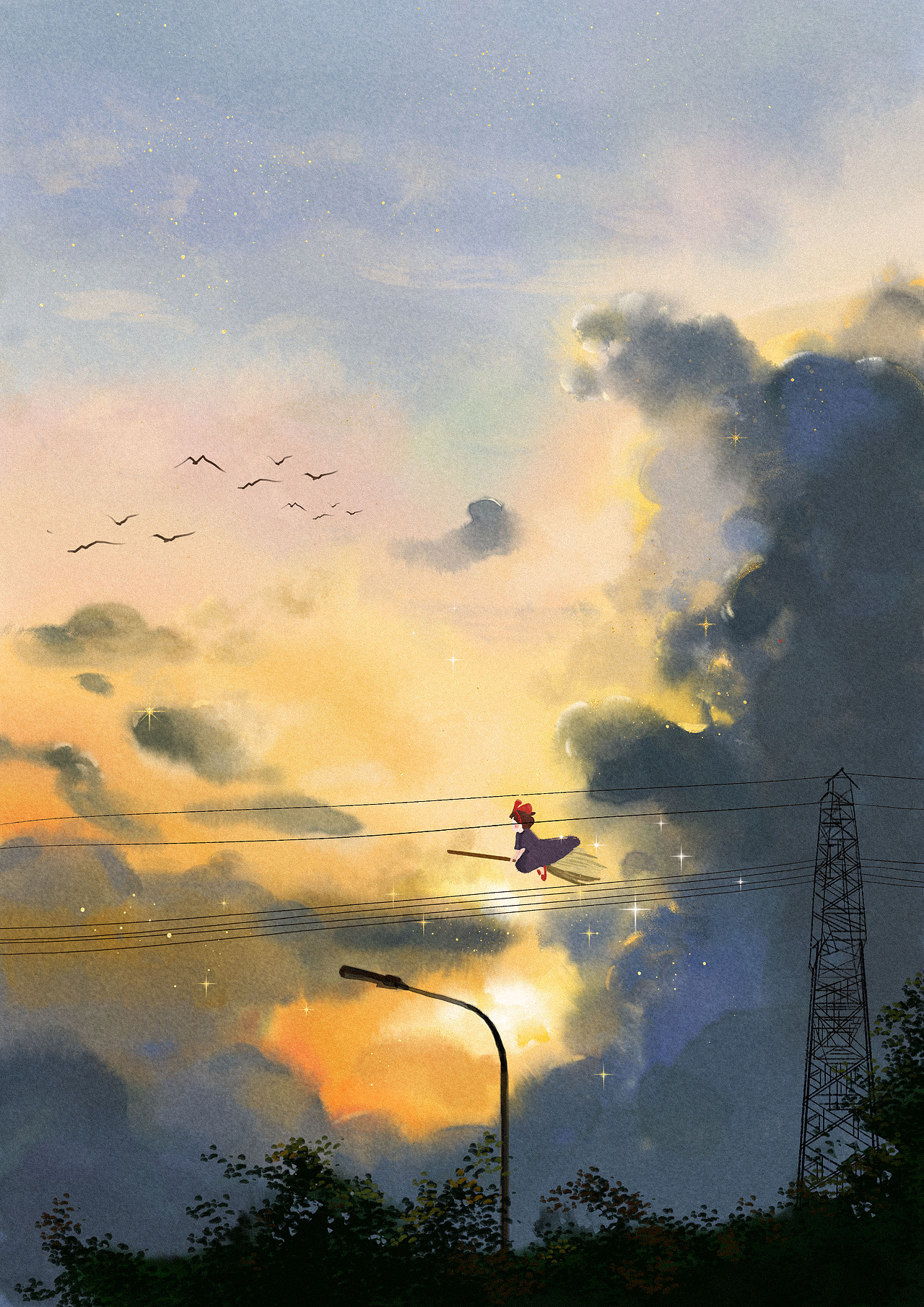 最近的摸鱼～好喜欢晚霞呀（图ZMTY5MDg4NDYw） - 创作习作 - 站酷设计师橙几橙几原创素材 - 站酷ZCOOL