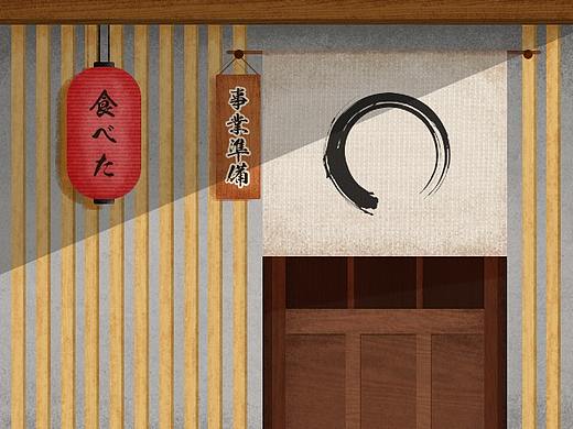 鼠绘日式插画