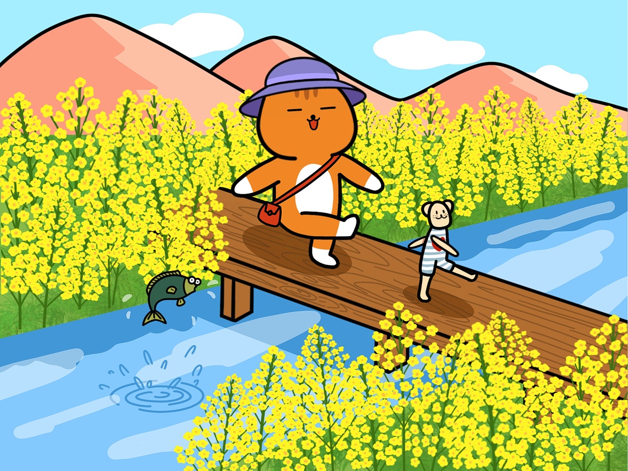 小肥波系列——4月壁纸（图ZMjMyOTIwNDU2） - 概念设定 - 站酷设计师画画的觉主原创素材 - 站酷ZCOOL