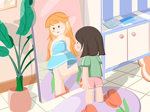 疫情下的童年-插画设计