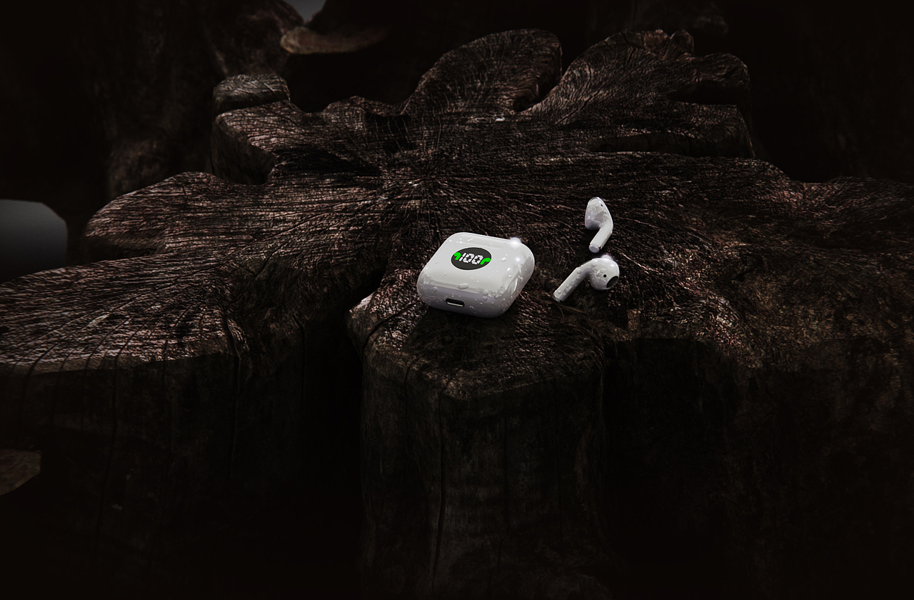 产品渲染 - 蓝牙耳机