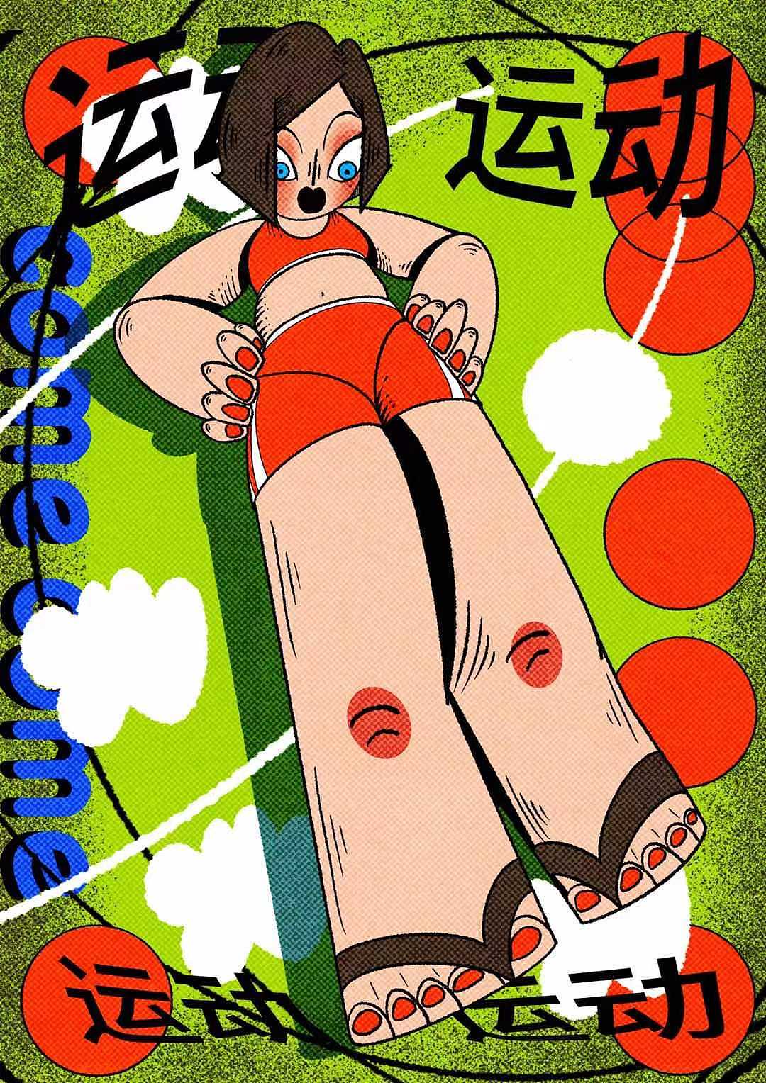 插画设计|运动海报（图ZMjkzMDg2NjY0） - 商业插画 - 站酷设计师你在想屁吃pipu原创素材 - 站酷ZCOOL