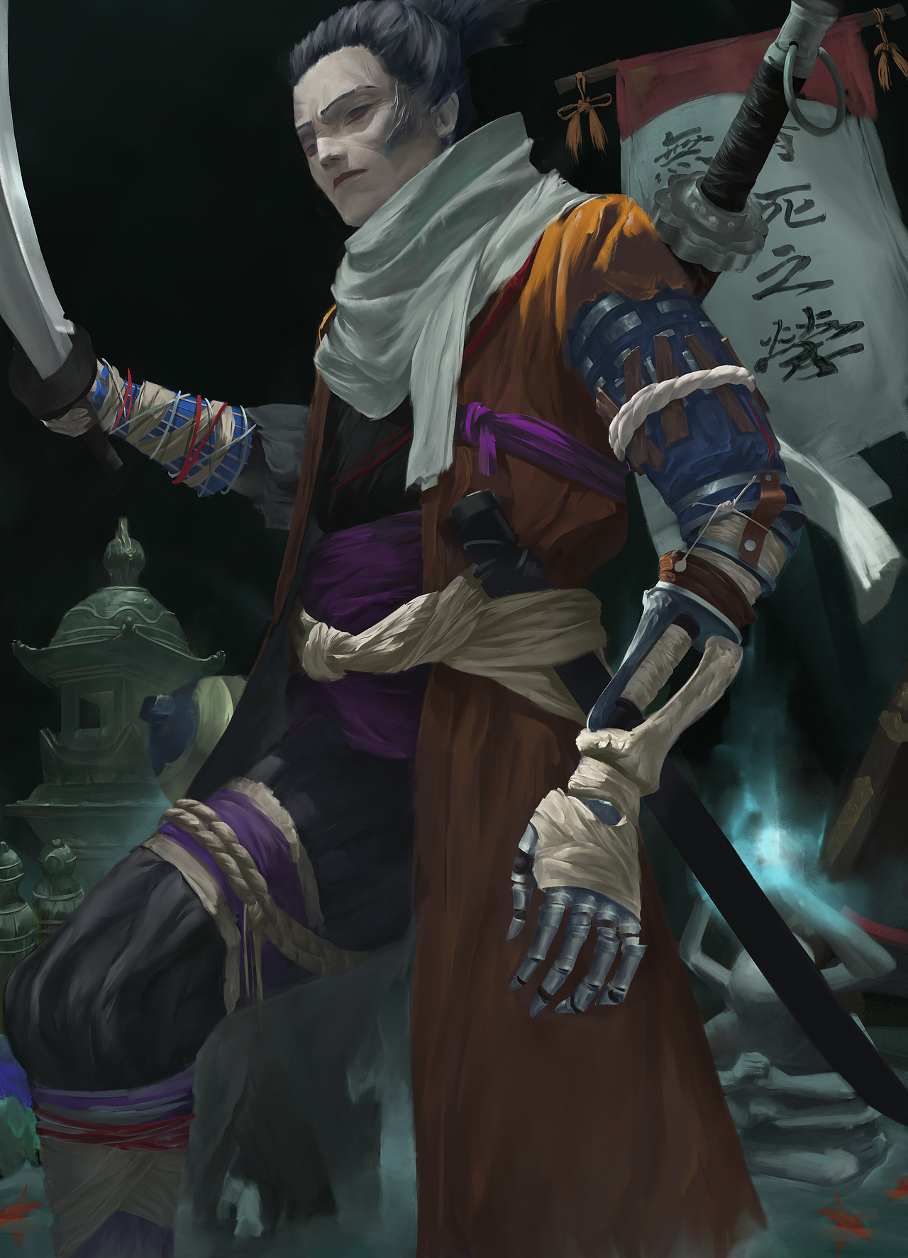 只狼同人|插画|创作习作|飞天机器人爆炸了_原创作品-站酷zcool