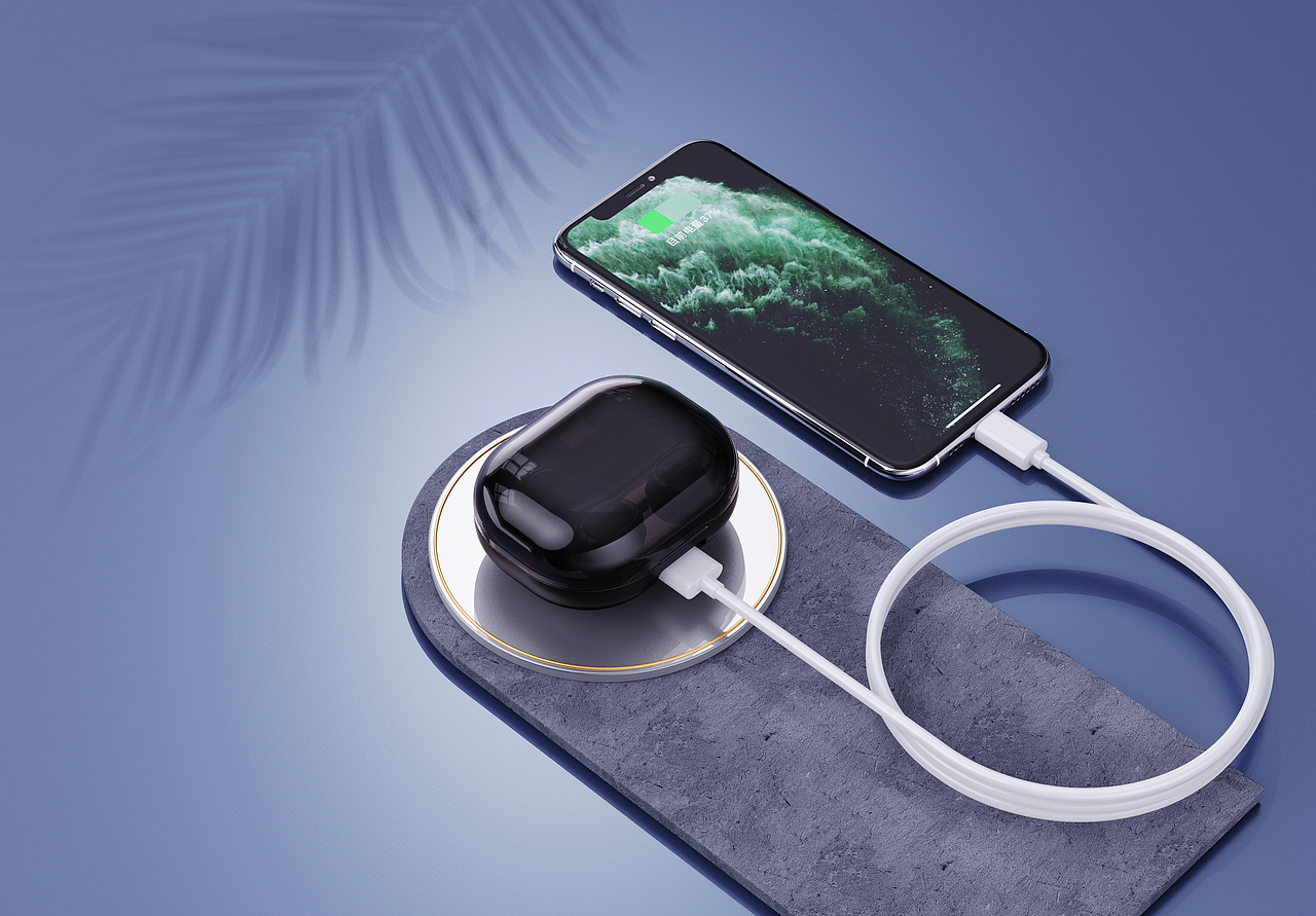 蓝牙耳机建模渲染（图ZMTk4Mzg1ODk2） - 其他三维 - 站酷设计师素岑原创素材 - 站酷ZCOOL