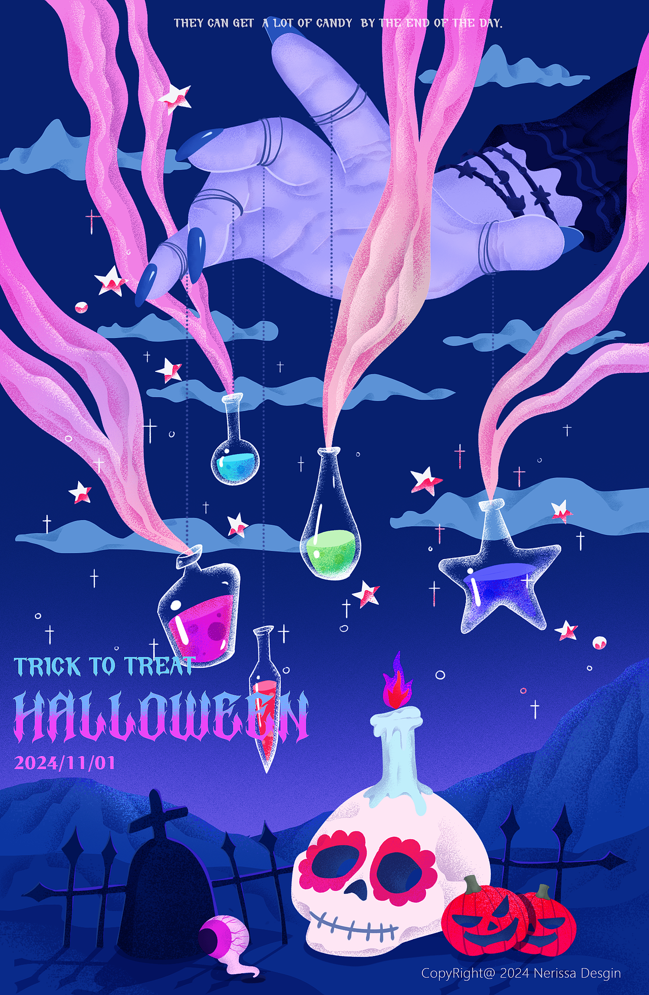 万圣节原创插画