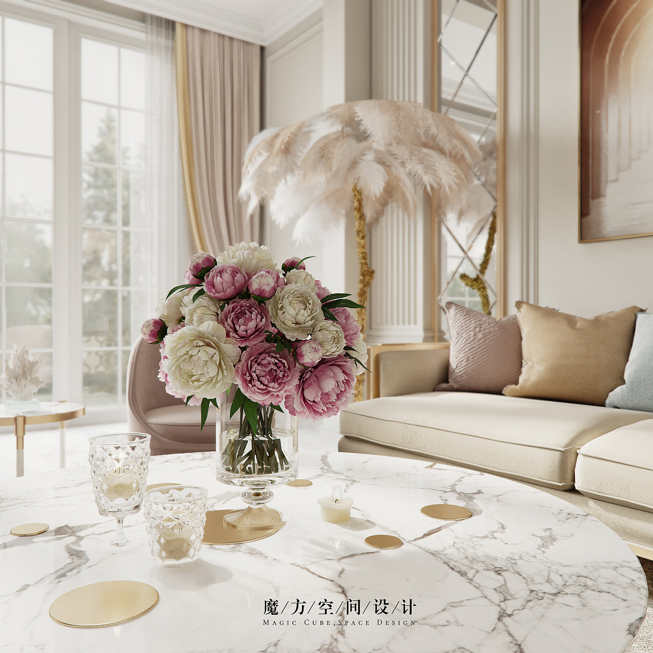 【魔方】法式轻奢•贵州遵义别墅项目（图ZMjE2NzMxOTgw） - 家装设计 - 站酷设计师魔方空间设计原创素材 - 站酷ZCOOL