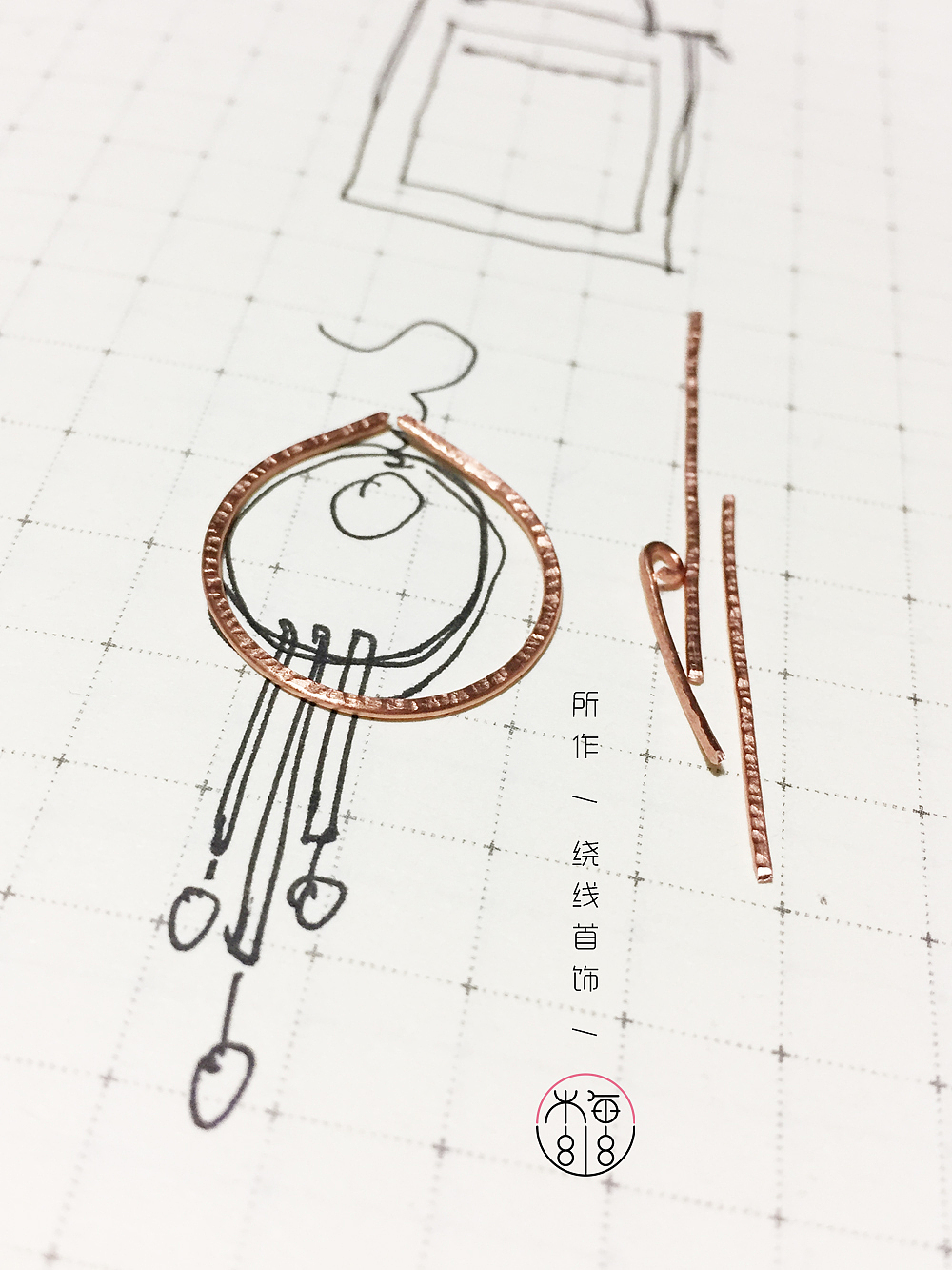 所作 · 绕线首饰 ·圆形耳环（图ZMTE1MzI0ODI0） - 首饰设计 - 站酷设计师梅幽原创素材 - 站酷ZCOOL