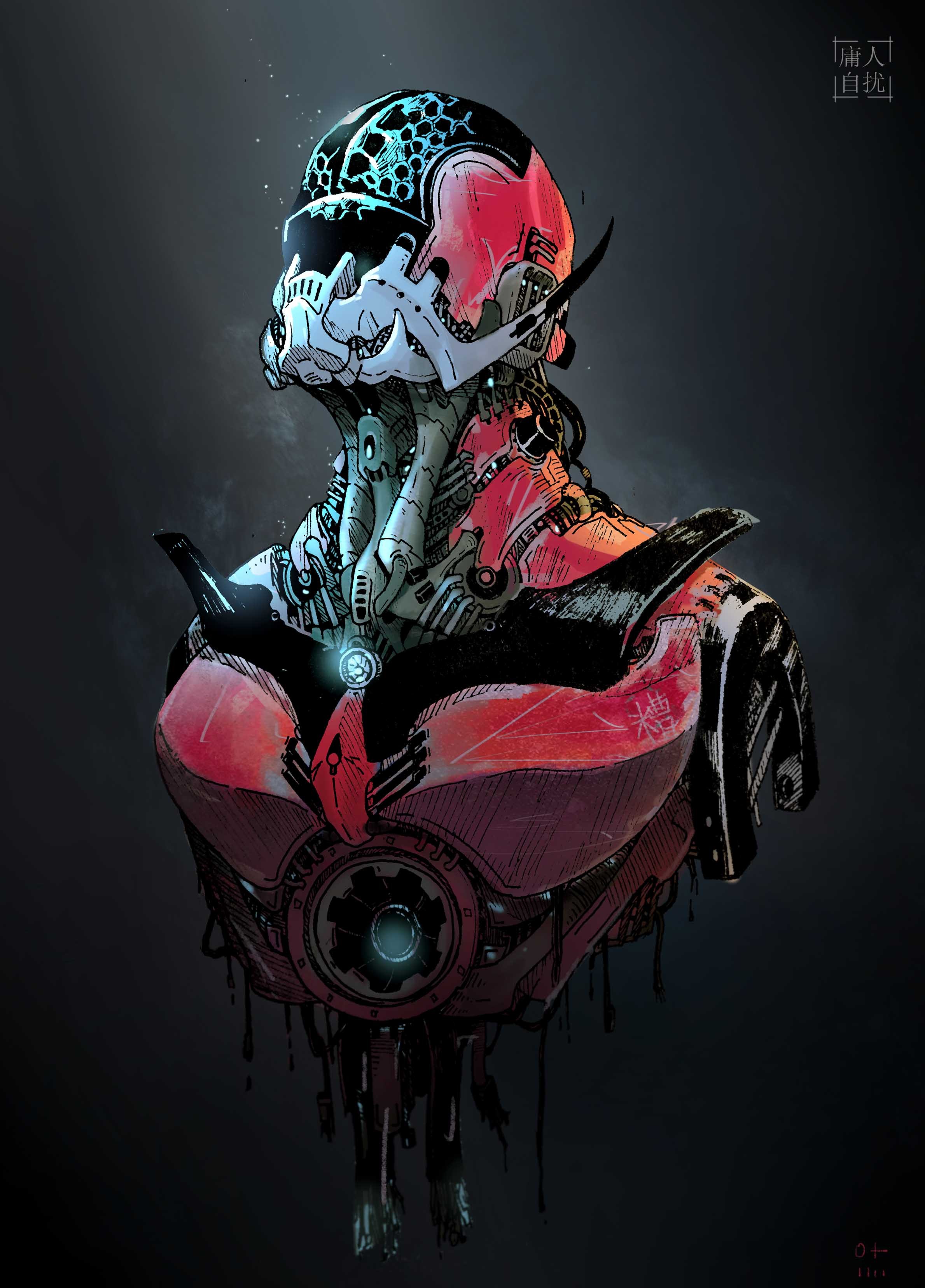 机械设定两则-改版|插画|概念设定|庸人自扰之lin - 原创作品 - 站酷