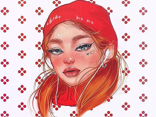 欧美人物插画