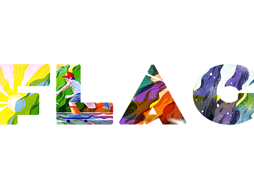 为南京FLAG滑板社画的一张插画