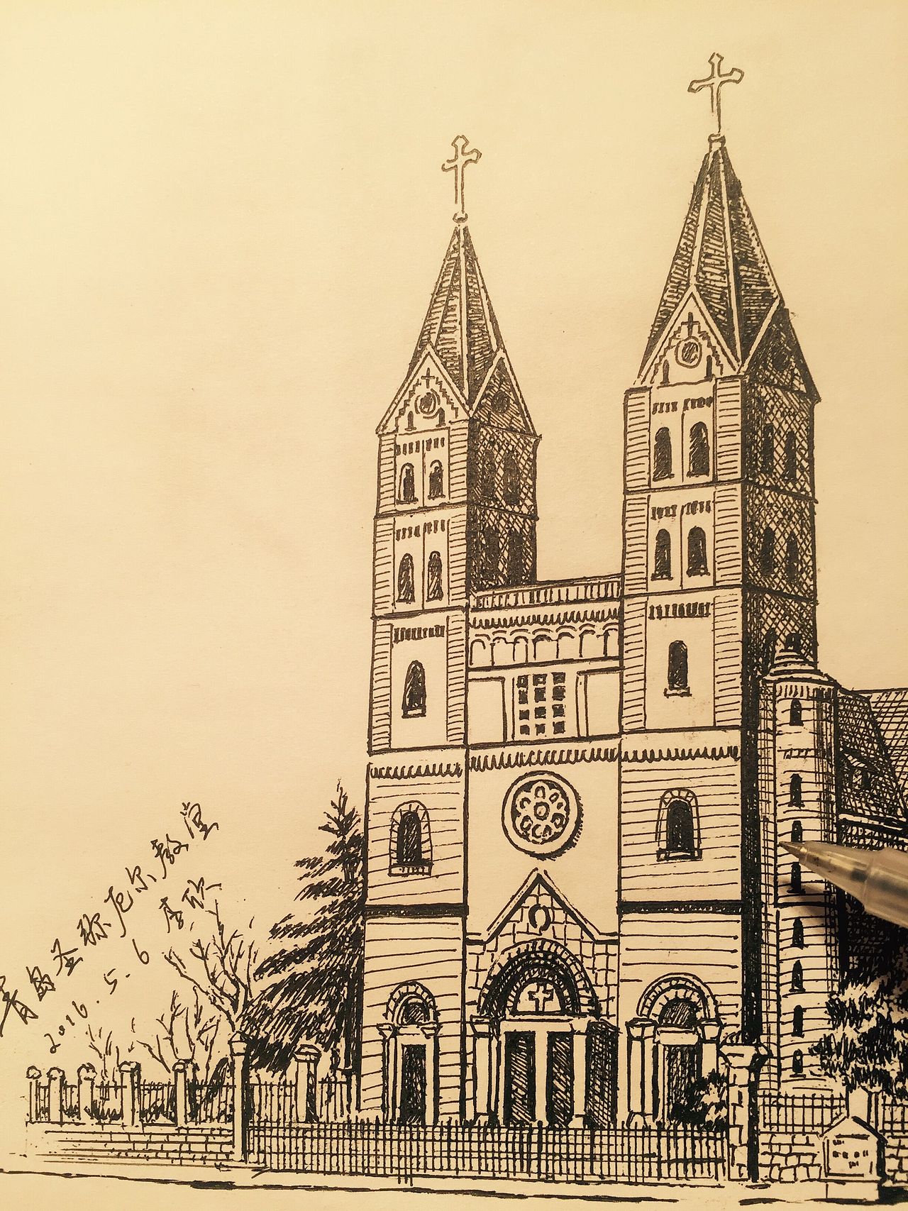 风景写生---圣弥厄尔大教堂