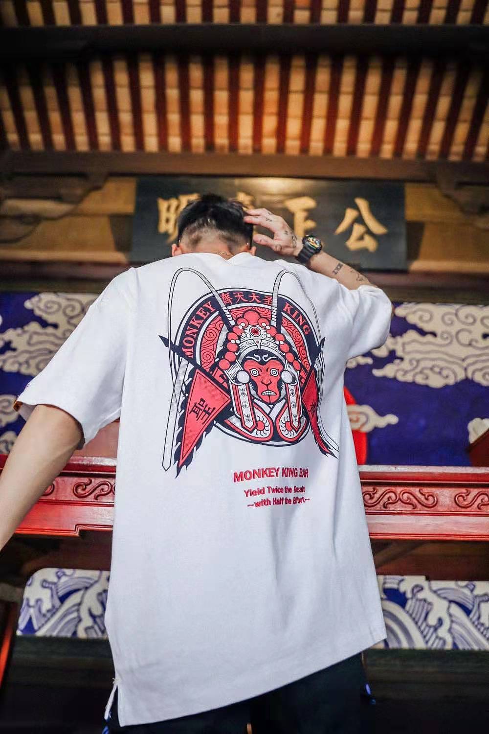 中国风男装国潮悟空印花半袖T恤