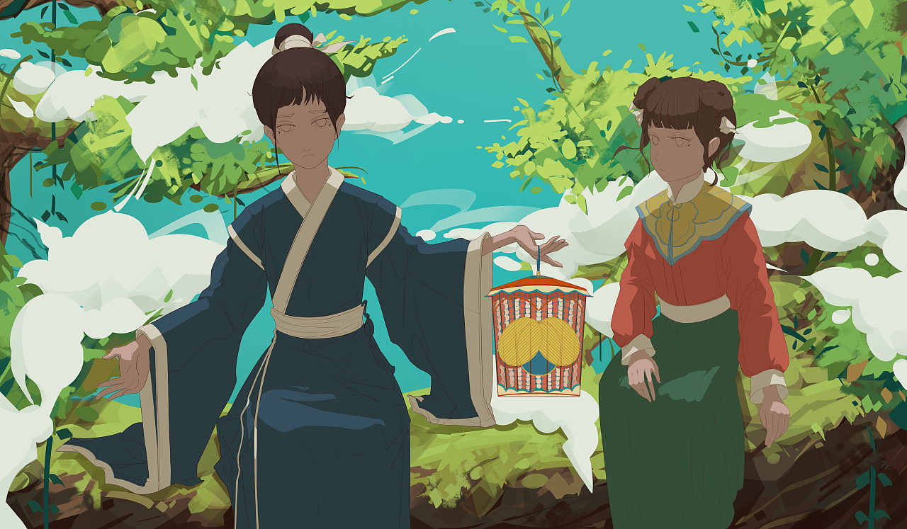 《花朝节》|插画|创作习作|香菜差香 - 原创作品 - 站酷 (zcool)