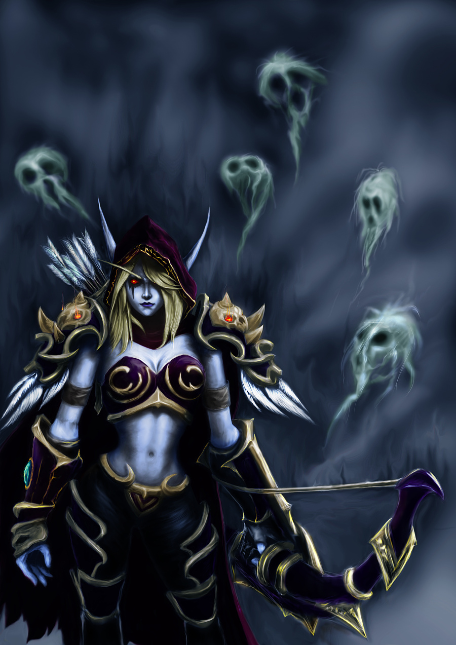 【魔兽世界|原画原创】女妖之王—希尔瓦娜斯