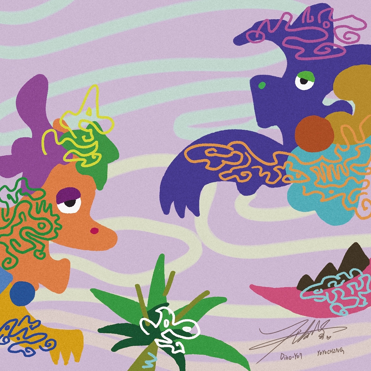 疊色塊塊-恐龍世界的每個角落