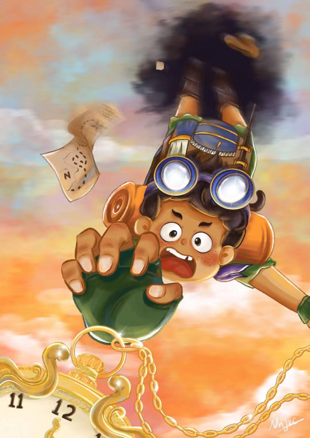 掉落的冒险家（图ZMzc4MzkxOTEy） - 儿童插画 - 站酷设计师牛奶橘子茶原创素材 - 站酷ZCOOL