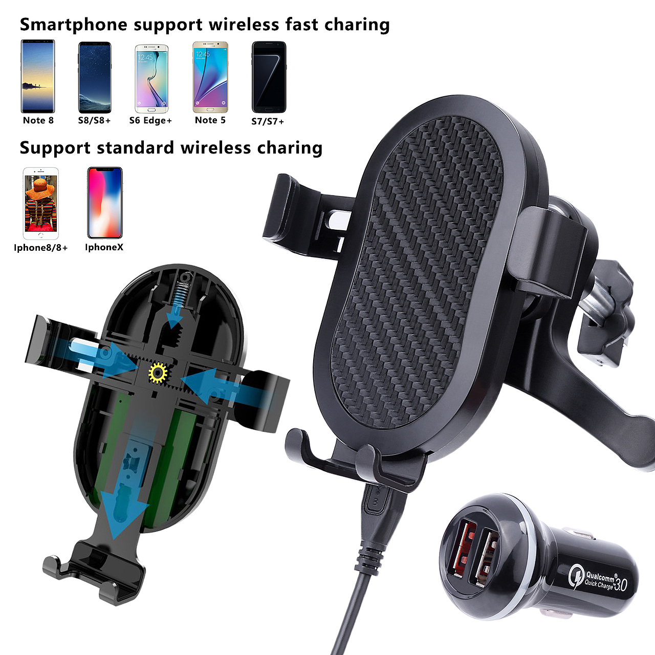 亚马逊产品摄影 PS精修图场景图合成A+—车充