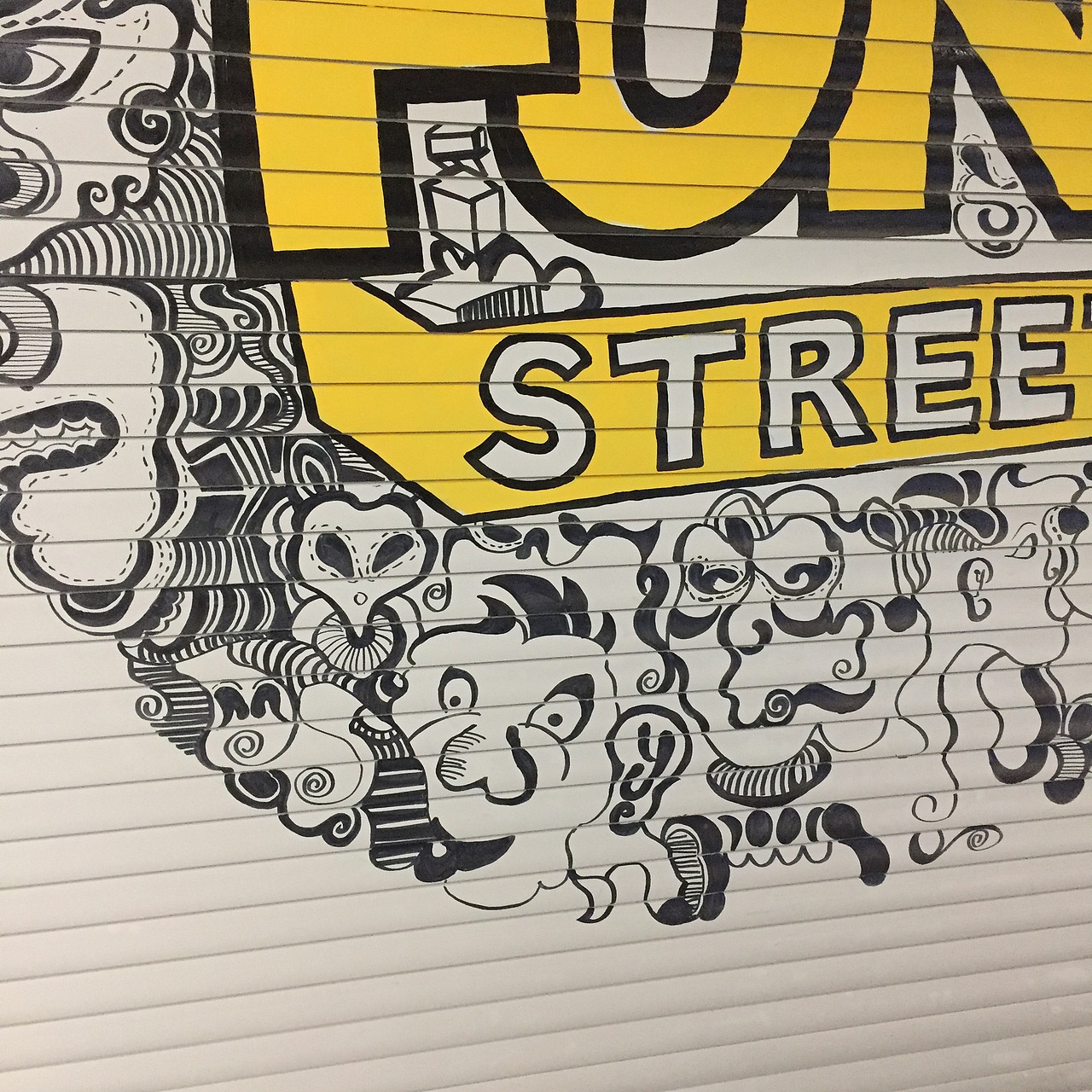 餐饮街 涂鸦（图ZMTEyNjQyODUy） - 新锐潮流插画 - 站酷设计师权小辫原创素材 - 站酷ZCOOL