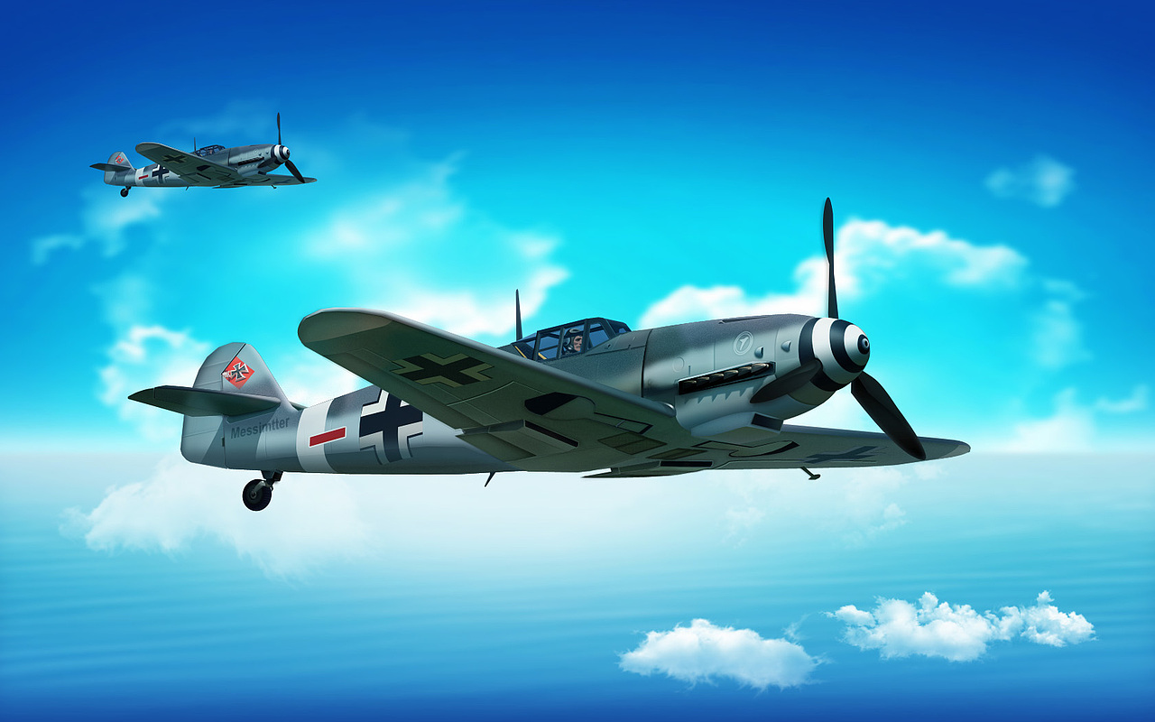 蔚蓝色的海天之间-BF-109G战斗机一枚