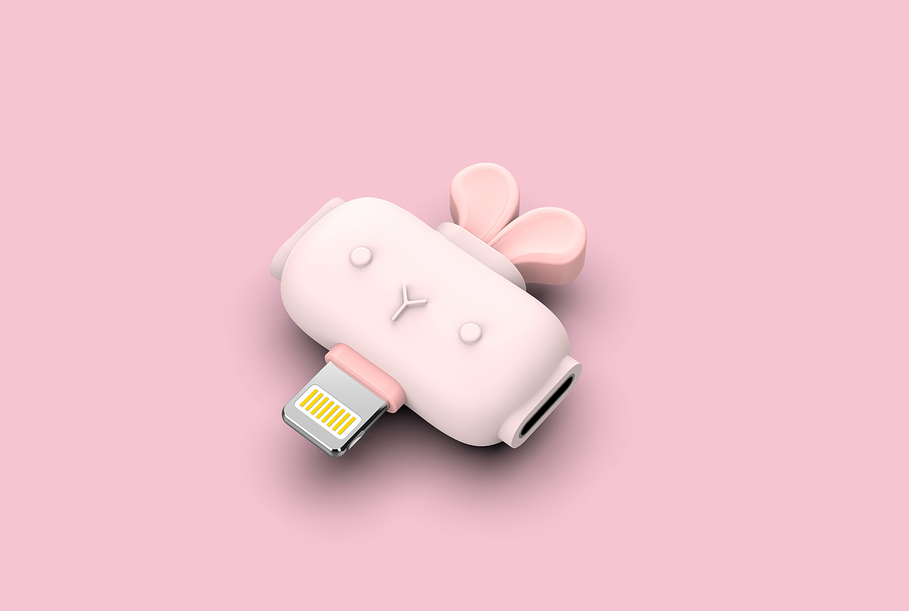 几款苹果数据线音频/充电转接头设计