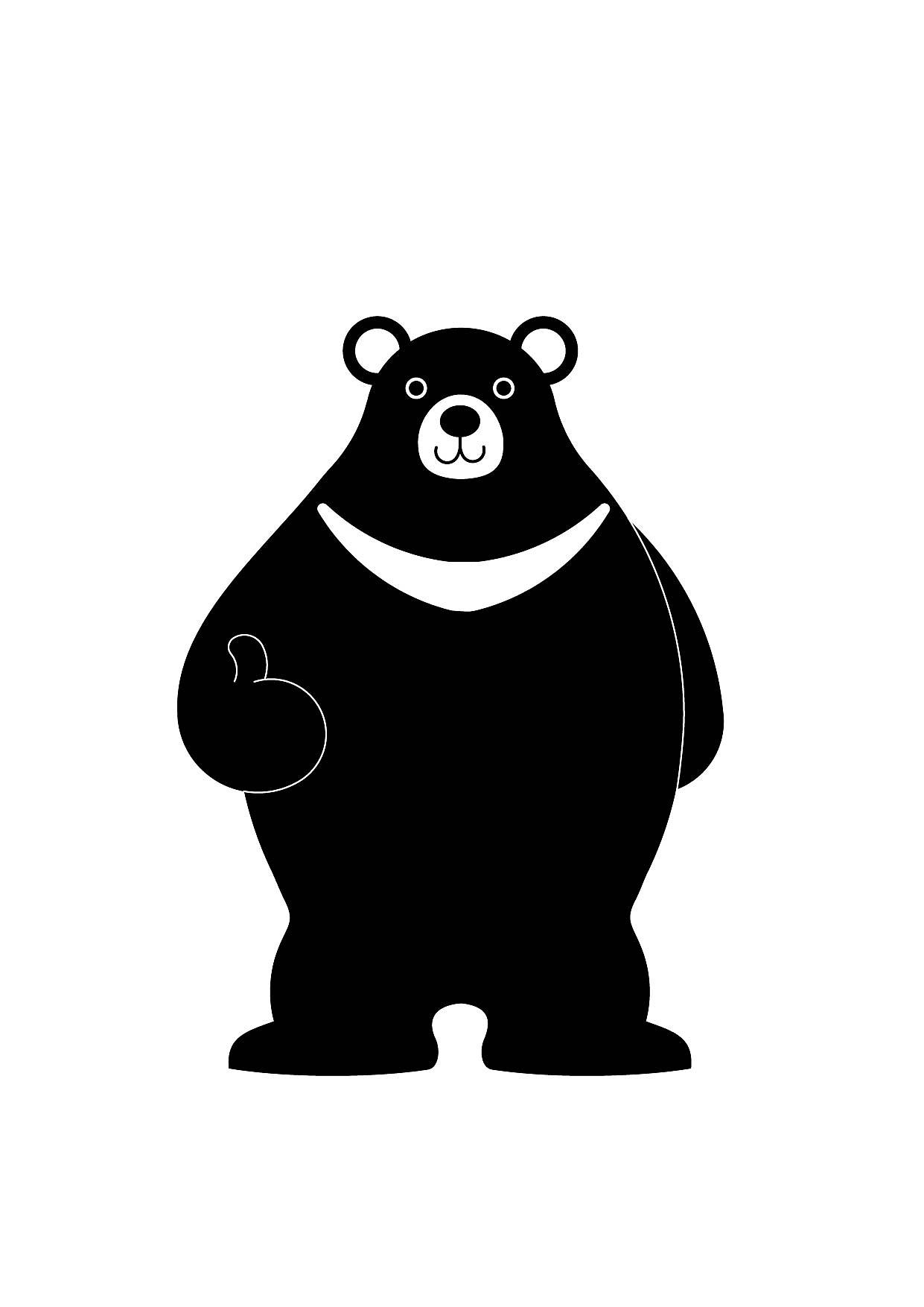 美洲黑熊卡通图片