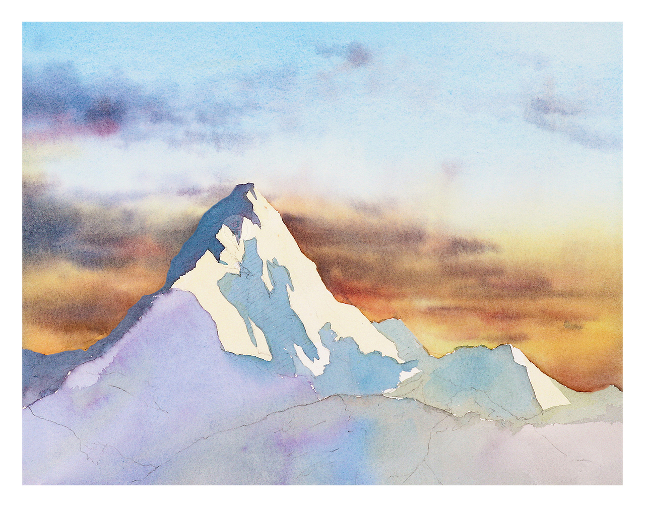 水彩风景——雪山（图ZMjMwODc2ODIw） - 绘画 - 站酷设计师又画原创素材 - 站酷ZCOOL