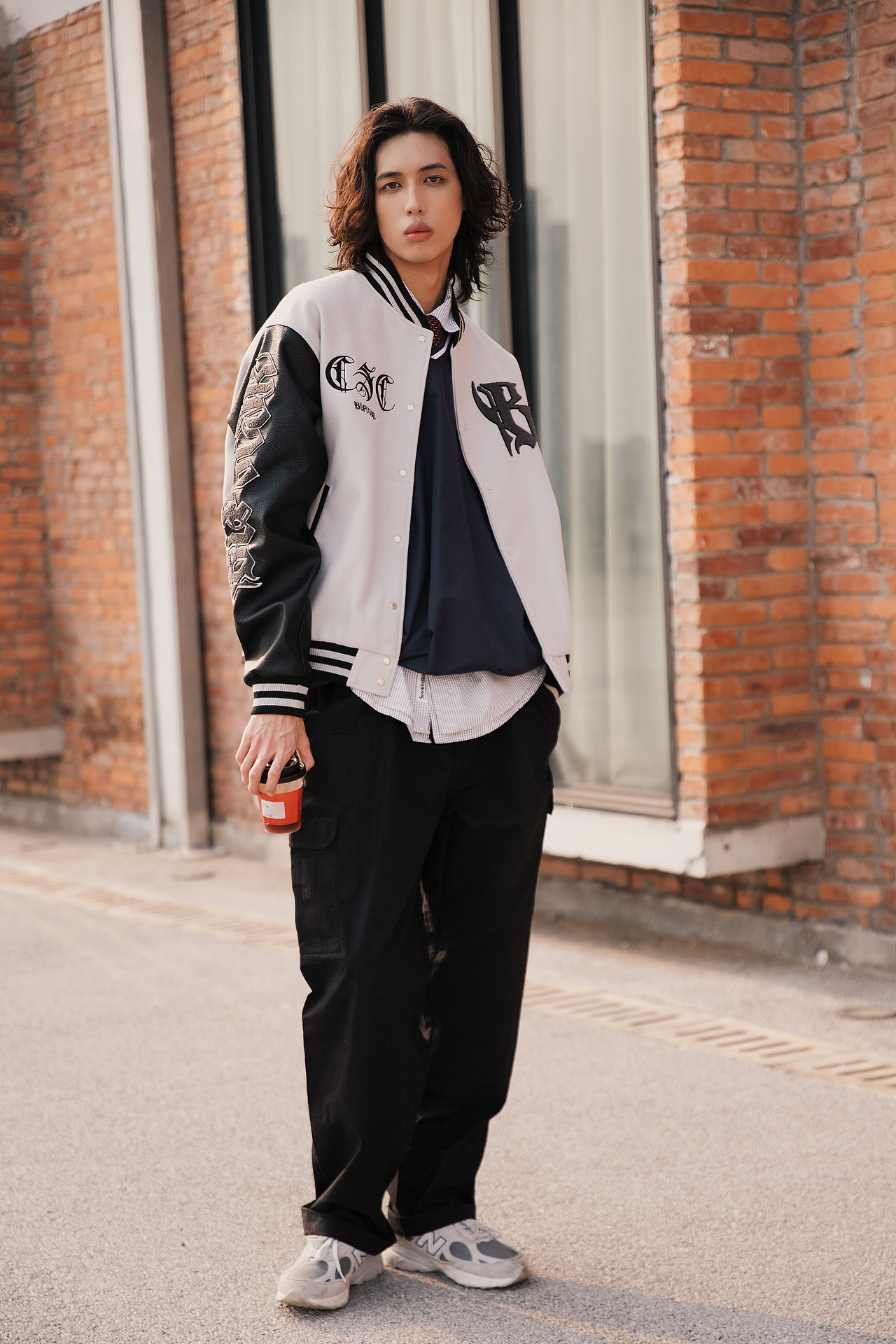 服装街拍 学院风潮牌美式复古男装