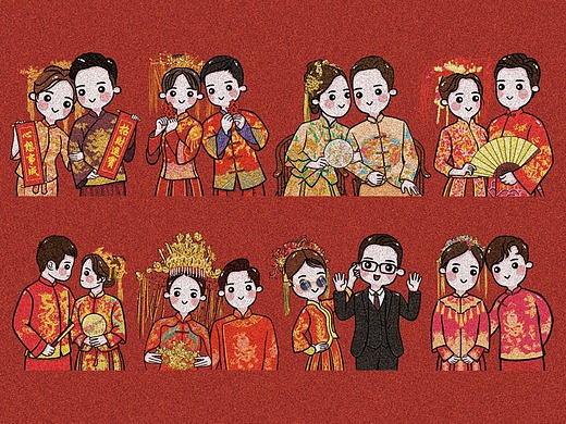 《五鼠运财》插画设计插画-商业插