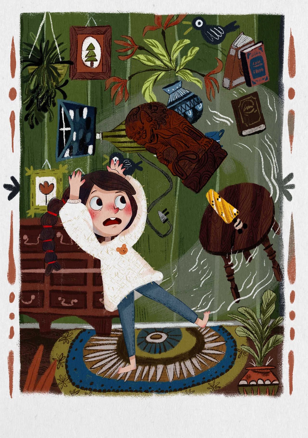 以出版物的插画作品,一个有关穿越的暖心故事