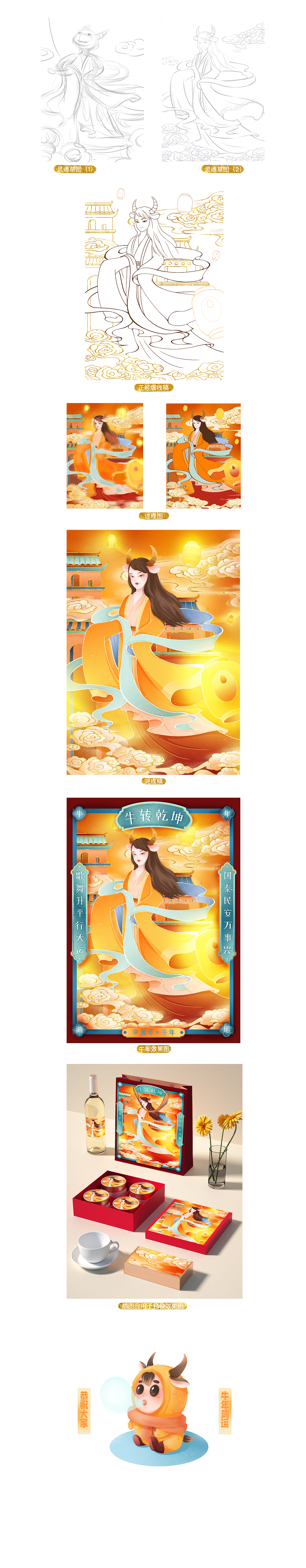 2021牛年鸿运（图ZMjM5OTI5NDY0） - 商业插画 - 站酷设计师1874肆玖原创素材 - 站酷ZCOOL