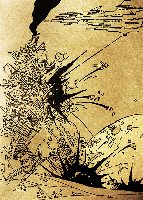 画在牛皮纸上的画（图ZNzA2NTI=） - 艺术插画 - 站酷设计师机器蚊子原创素材 - 站酷ZCOOL
