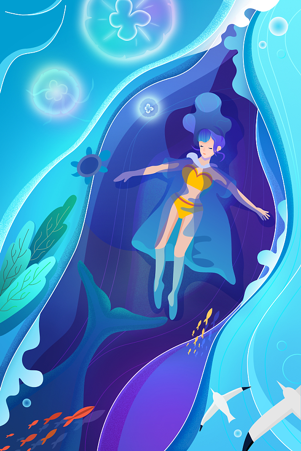 微渐变插画习作（图ZMTYzMjM3MDEy） - 创作习作 - 站酷设计师芹菜gigi原创素材 - 站酷ZCOOL