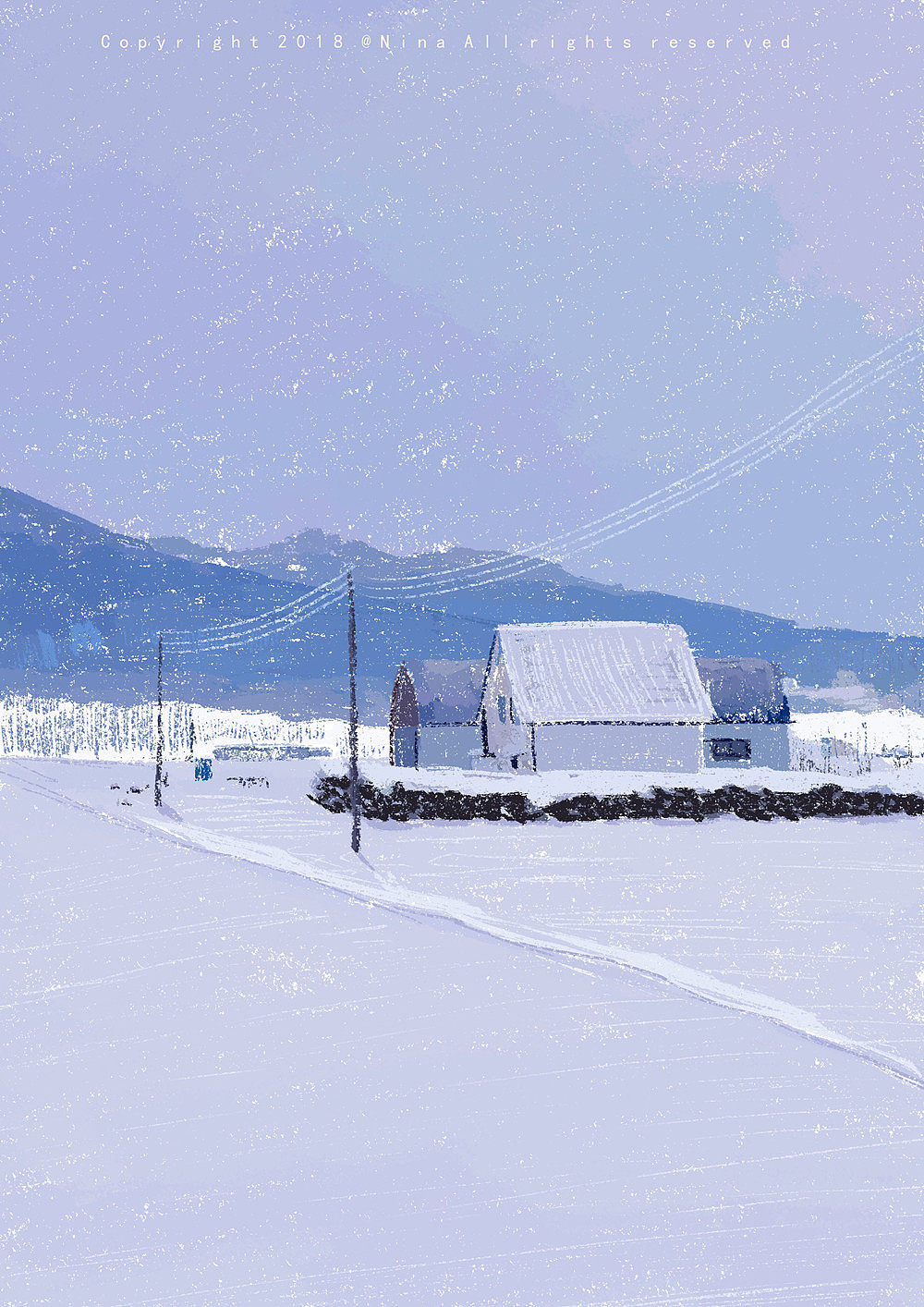 下雪啦（圖ZMTM3NTQzNzg4） - 藝術(shù)插畫 - 站酷設(shè)計師Joynii原創(chuàng)素材 - 站酷ZCOOL