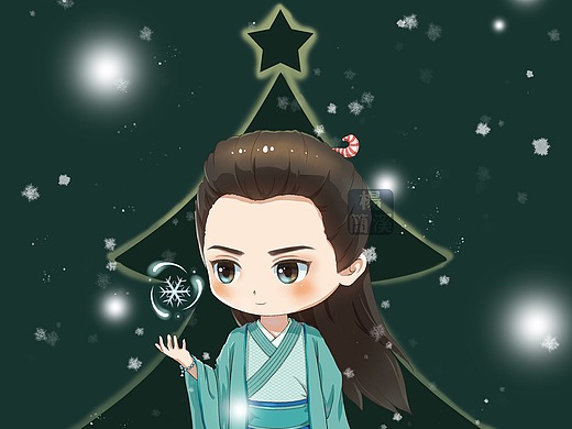 2018平安夜圣诞节快乐~画我最爱的润玉