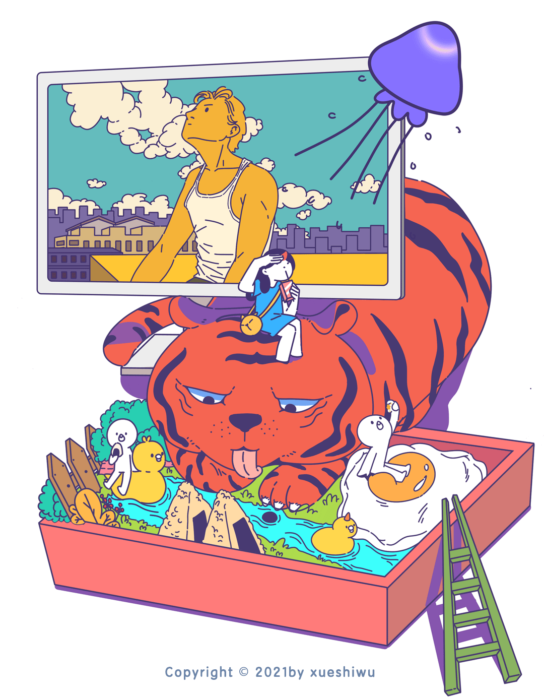 小犀牛插画合集1（图ZMjQ5NzU3NTky） - 新锐潮流插画 - 站酷设计师薛十五原创素材 - 站酷ZCOOL