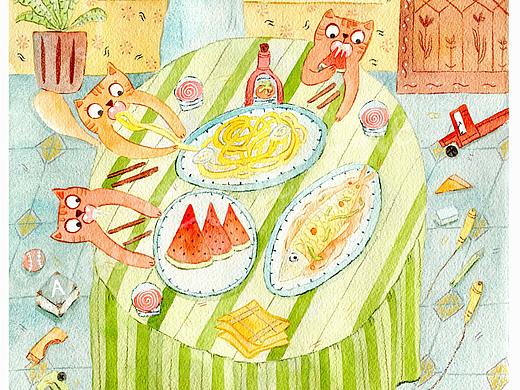 夏日小食（个人主页-ZMjkyNzEwNDQ=） - 儿童插画 - 站酷设计师yeah_one原创素材 - 站酷ZCOOL