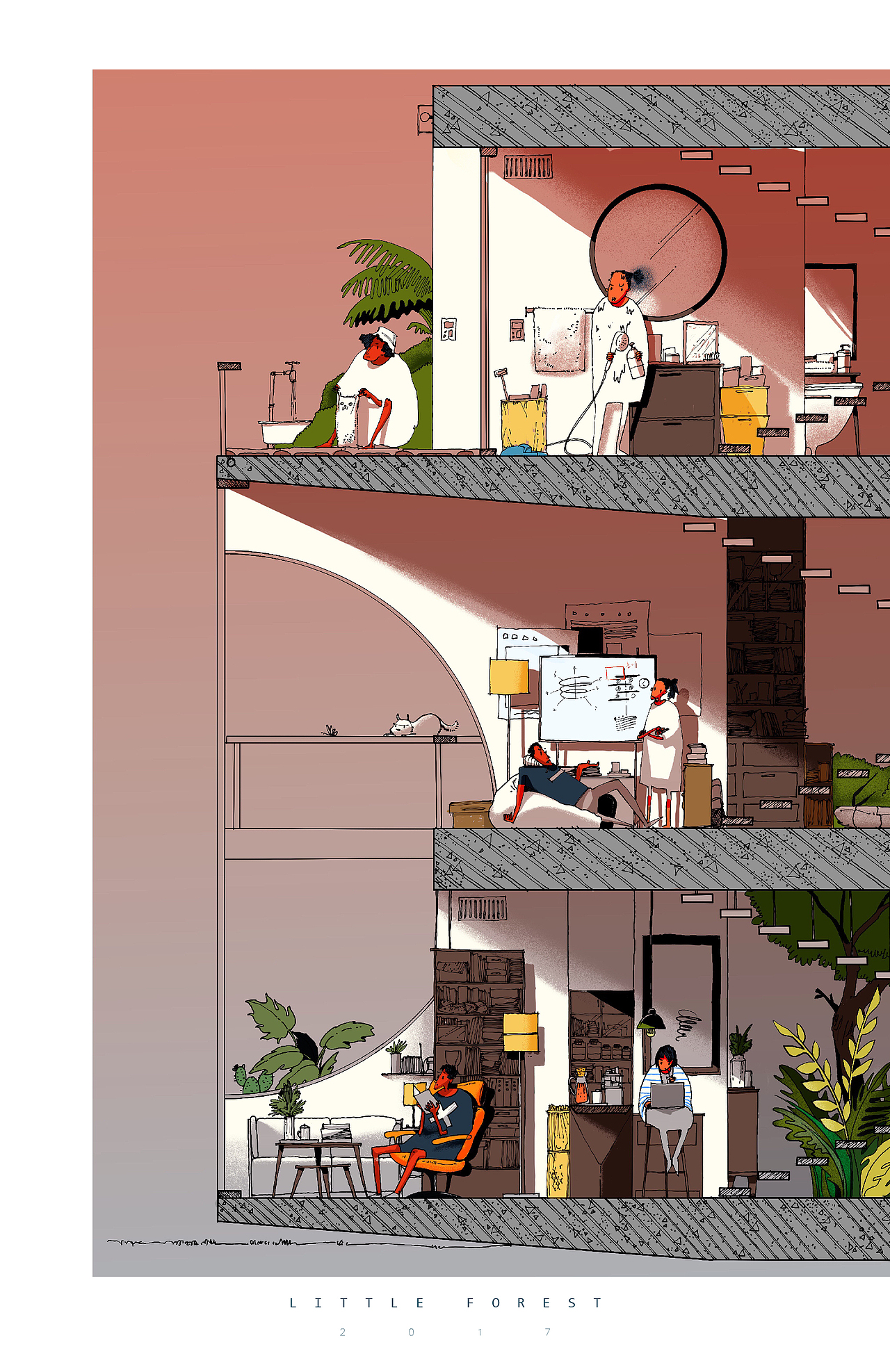 其实这是剖面图|插画|新锐潮流插画|杨香蕉 - 原创作品 - 站酷 (zcool