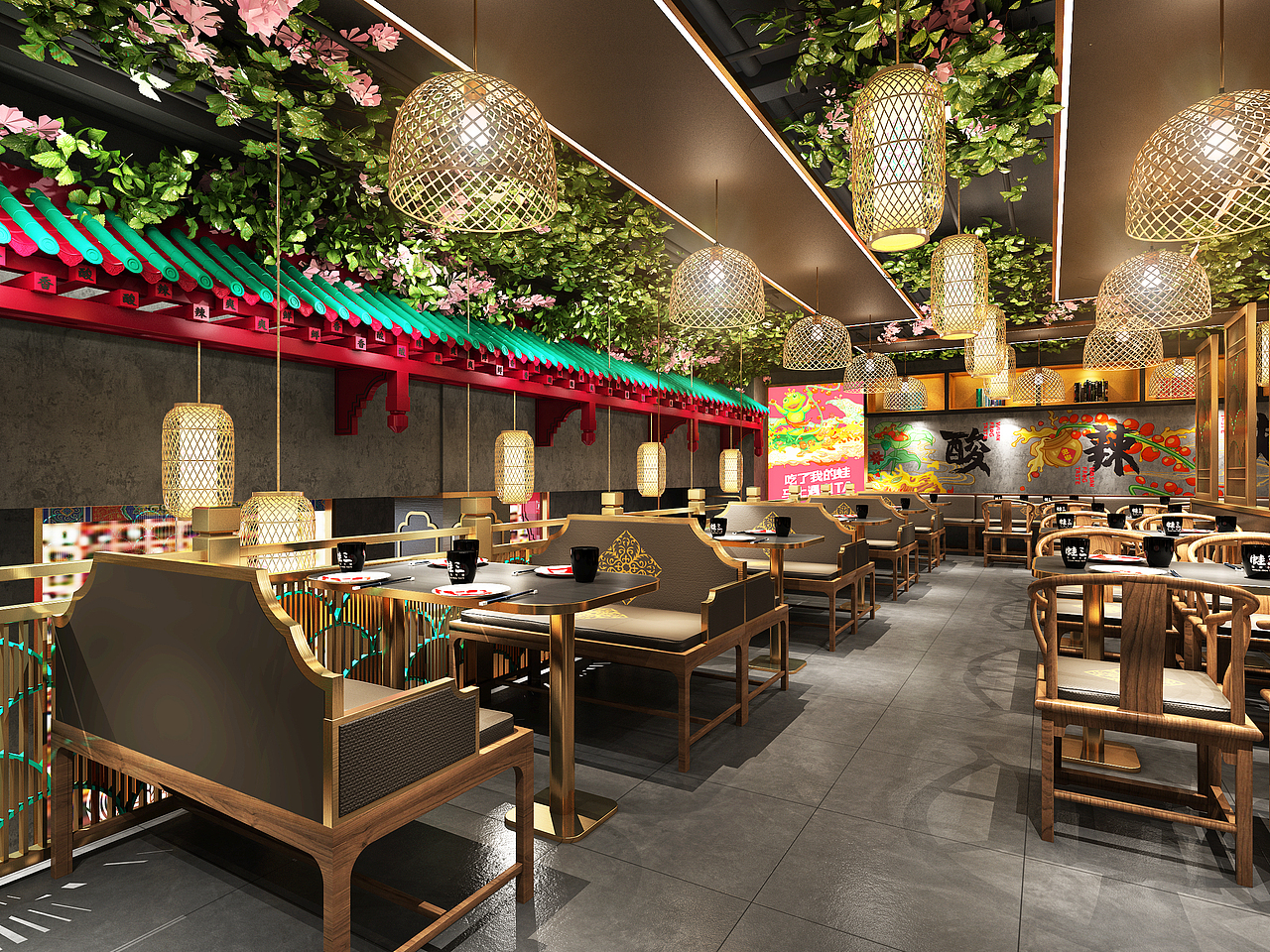 蛙三泡椒牛蛙 | 餐饮品牌空间设计（图ZMjE5MDA5MTA0） - 家装设计 - 站酷设计师德艺餐饮设计原创素材 - 站酷ZCOOL