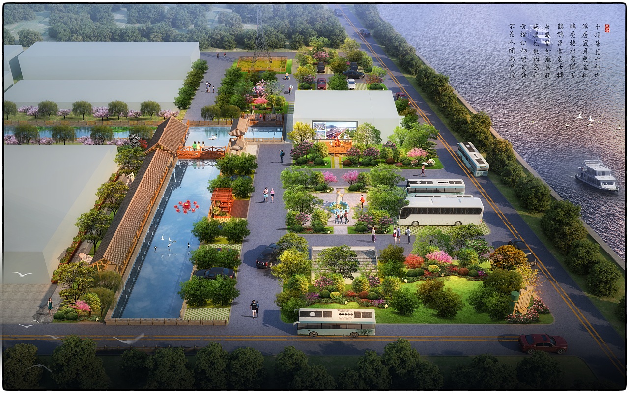 潍坊市高新区街头游园景观设计 - 专业景观绿化规划设计