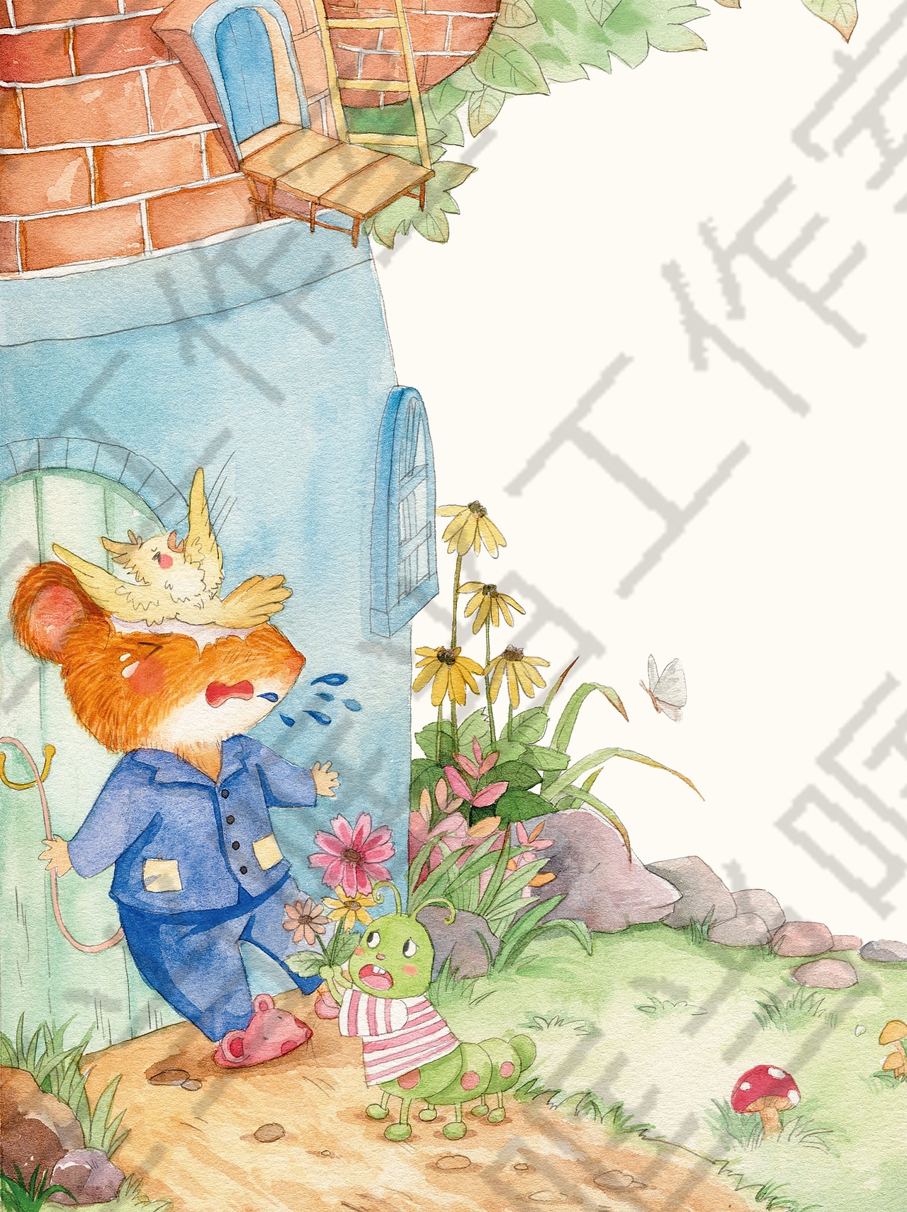 《淘气鼠的故事》儿童绘本(手绘水彩)