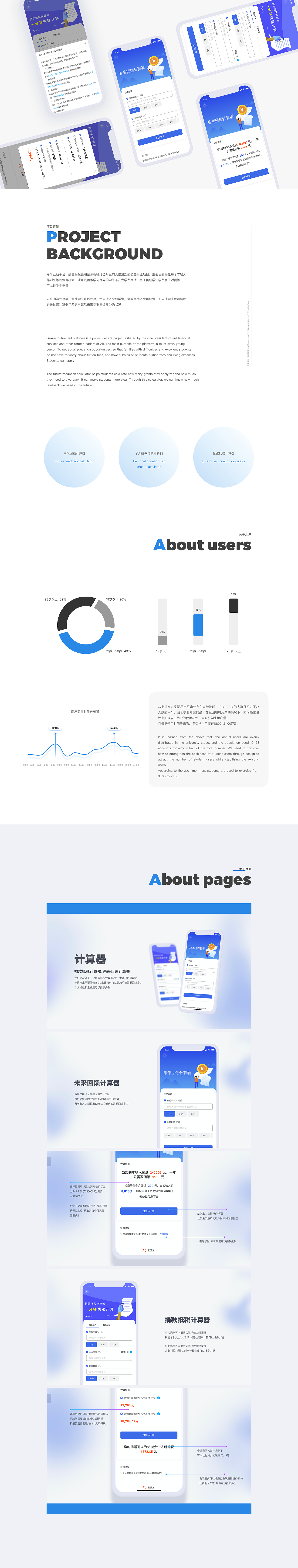 嘉学互助｜未来回馈计算器（图ZMjM0NTY3OTYw） - APP界面 - 站酷设计师努力赚钱的小王原创素材 - 站酷ZCOOL