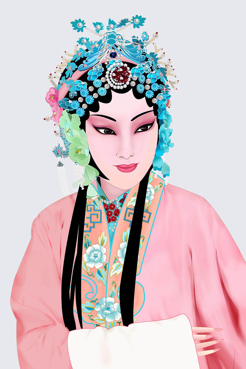 京剧脸谱最美的女花旦图片