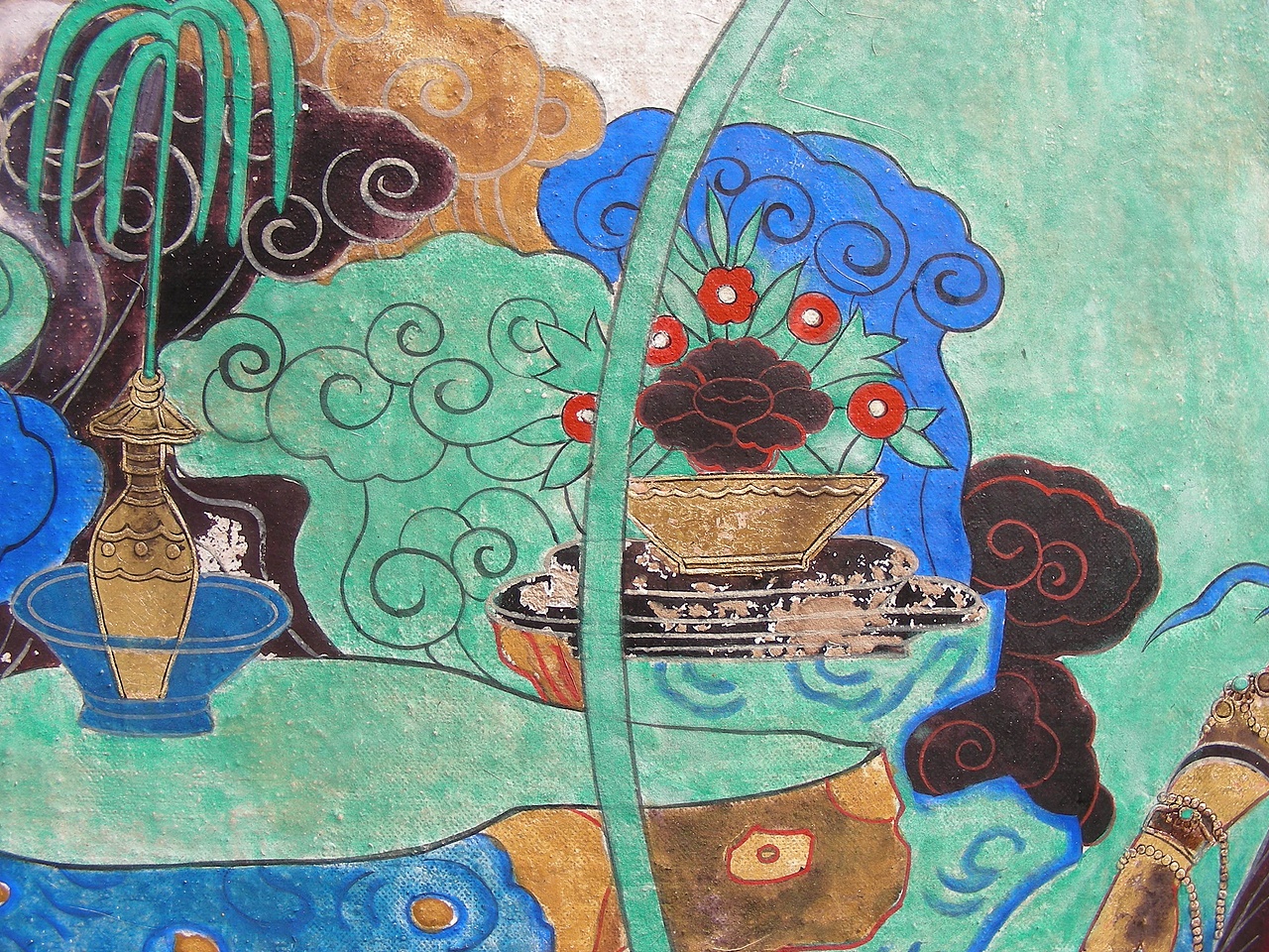 水月观音一（图ZMjI4ODg0NjQ0） - 绘画 - 站酷设计师国画鹏哥原创素材 - 站酷ZCOOL