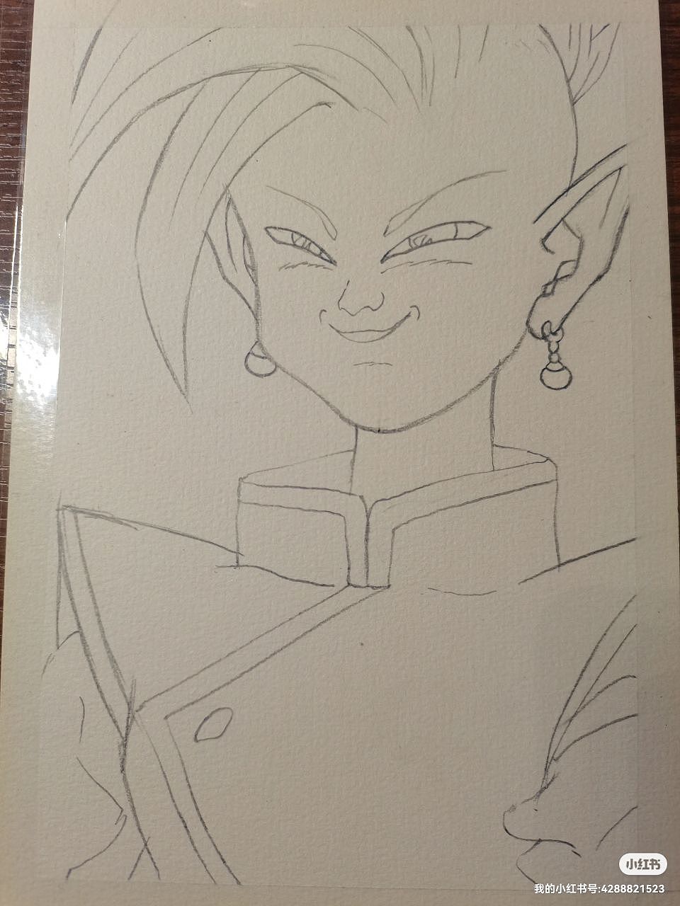 手绘龙珠界王神阿辛(陈志轩)