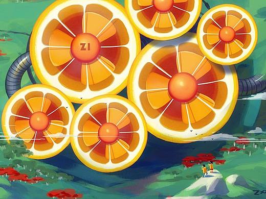 夏天的橙子味儿的风