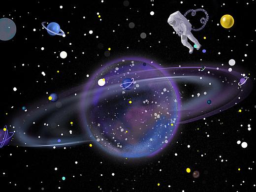 夜空星球宇航员