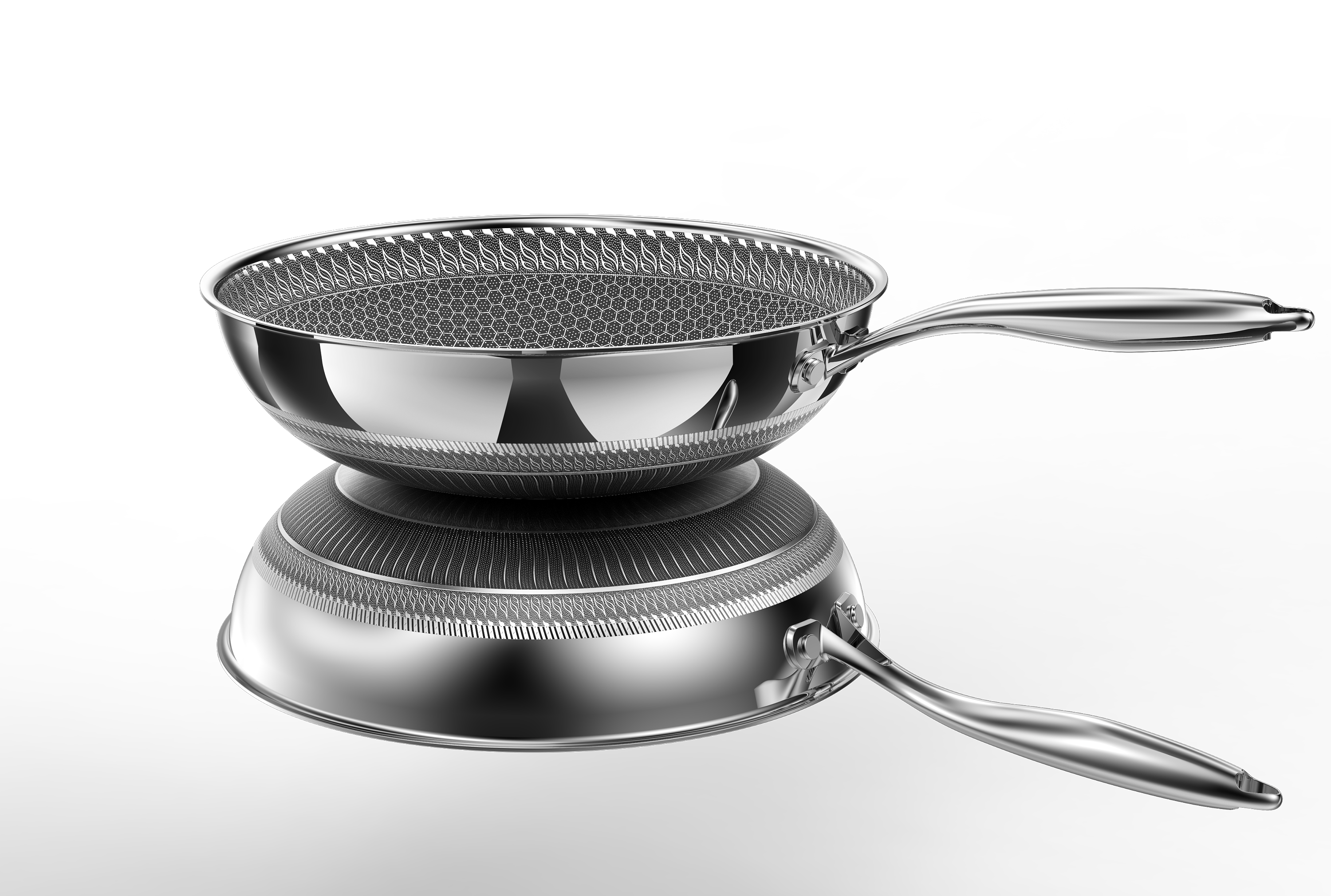 不锈钢钢锅渲染