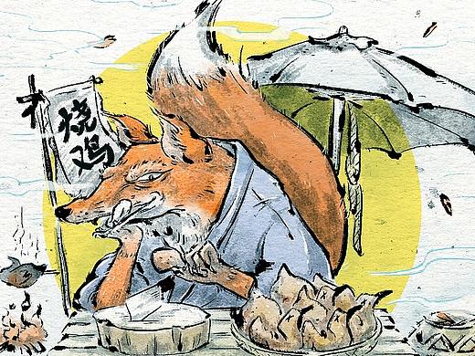 #创作加油站#插画|胡记烧鸡的秘密？凶手还是美食家？