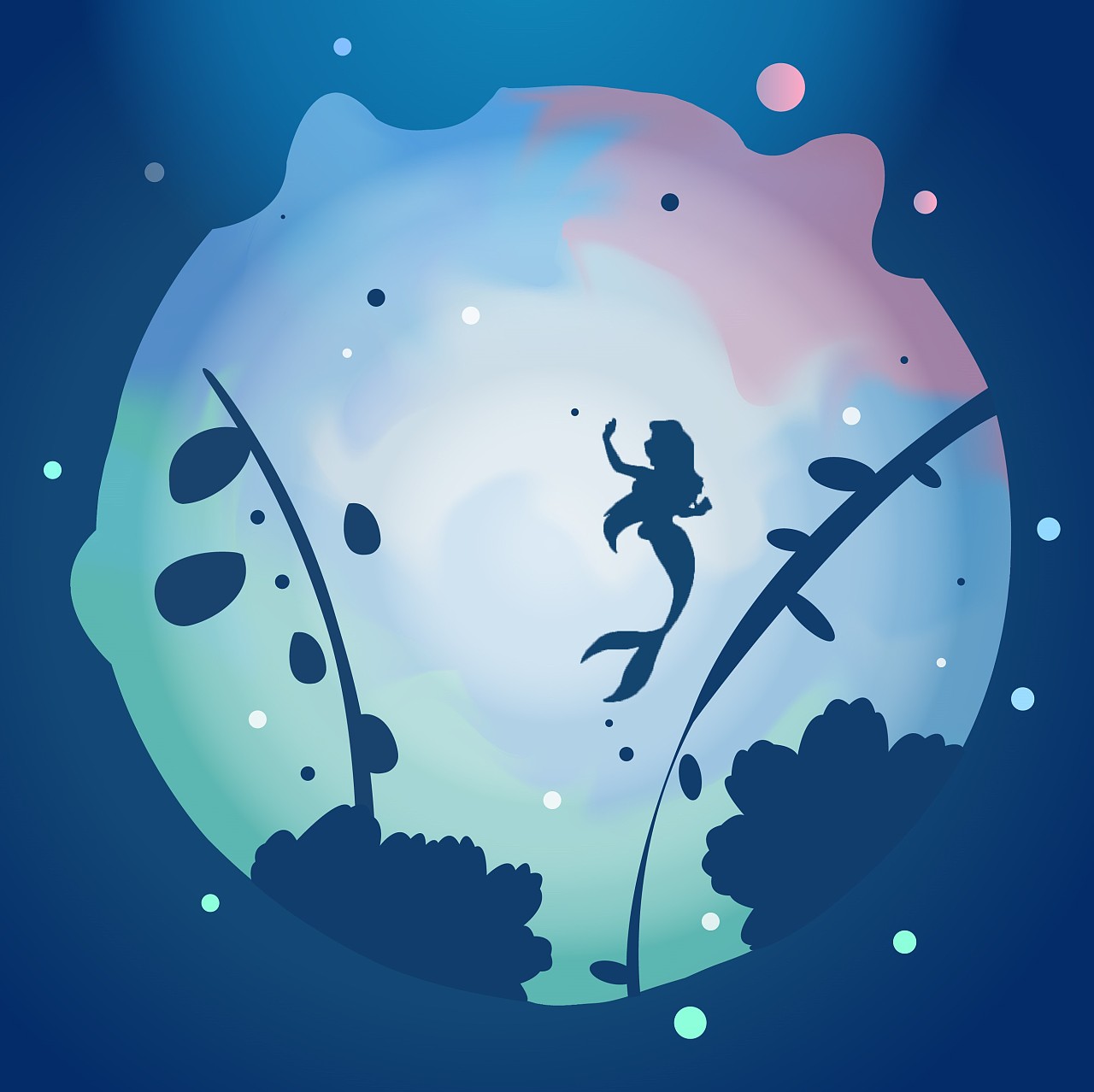 梦幻人鱼|平面|图案|思蕊 - 临摹作品 - 站酷 (zcool)